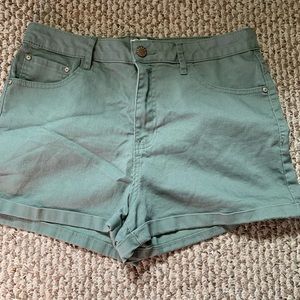 Green Jean Shorts from Forever 21